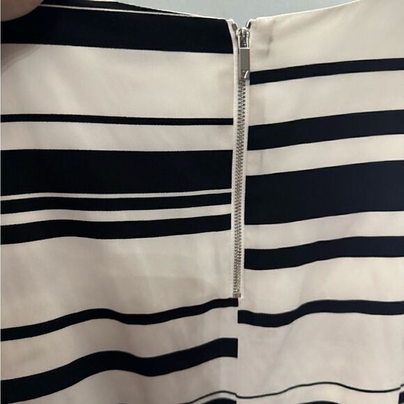 Vince Camuto Sleeveless Shift Dress Summer Splash Black and White Sz 14 NWT - Picture 6 of 12